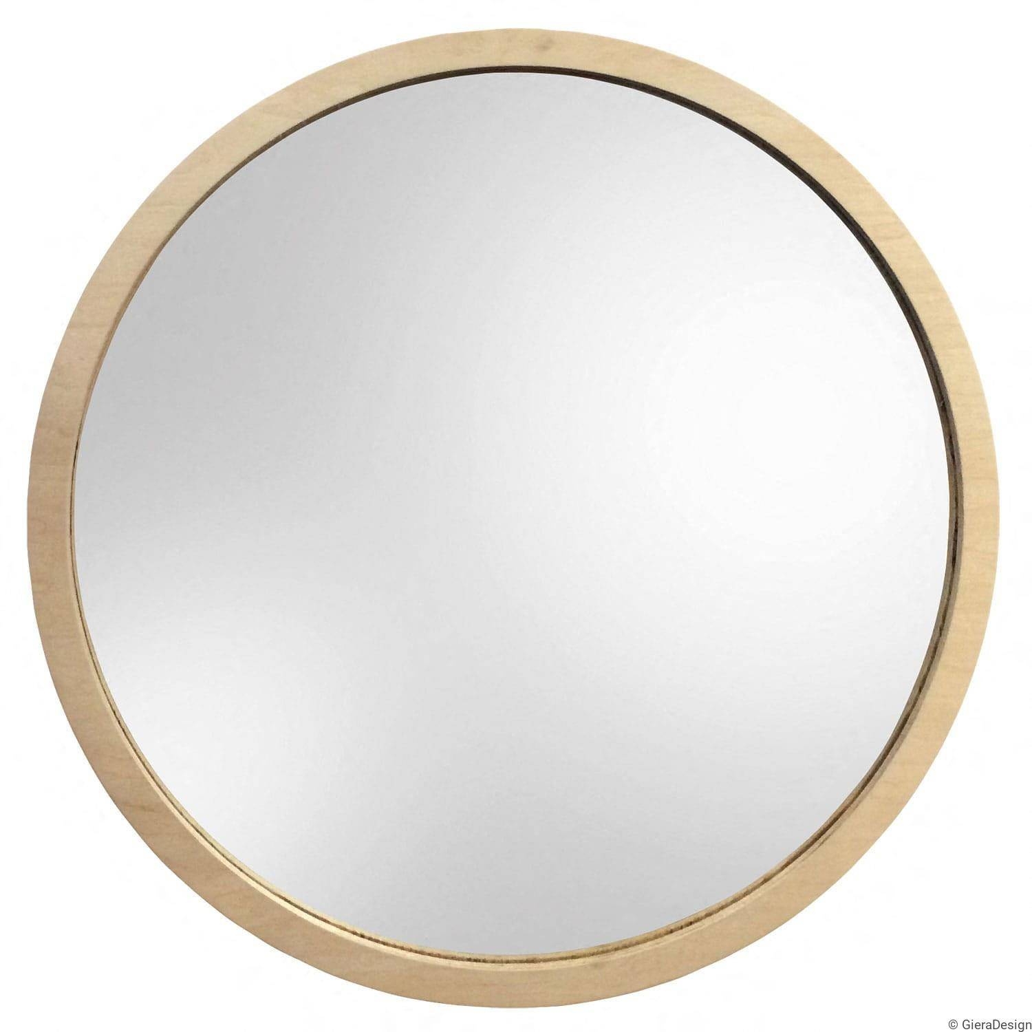 GieraDesign :: Lustro skandynawskie Scandi Wood okrągłe w ramie ze sklejki śr. 50