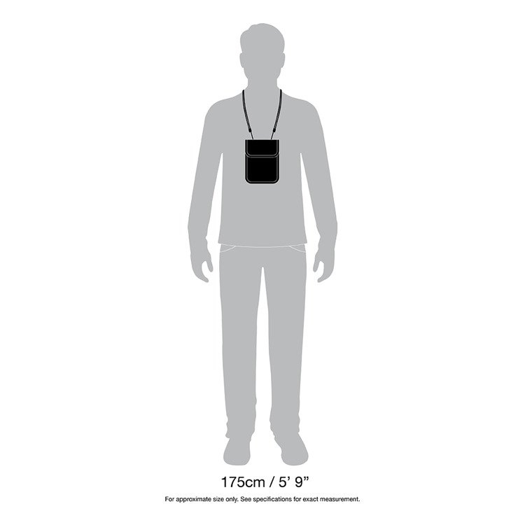 Image of Paszportówka na szyję Pacsafe Coversafe X75 - czarna