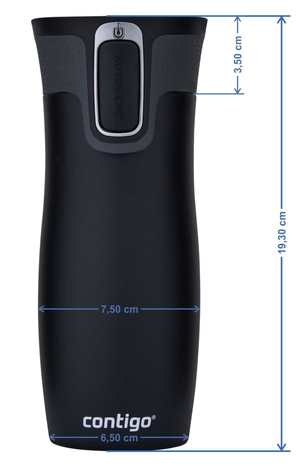 Image of Kubek termiczny Contigo West Loop Serca 470 ml - Różowy Mat