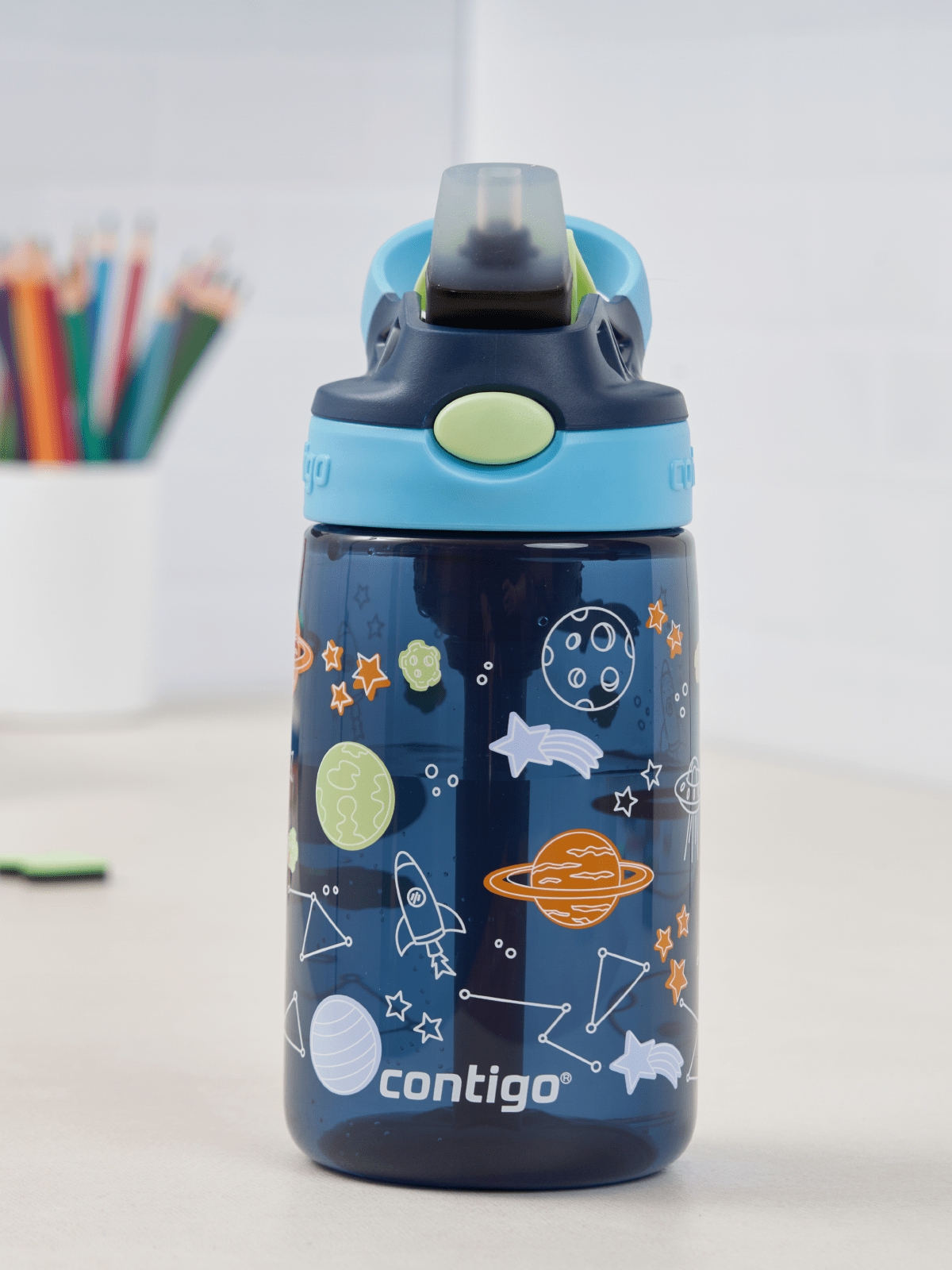 Image of Bidon / butelka dla dzieci Contigo Easy Clean 420 ml Blueberry Cosmos