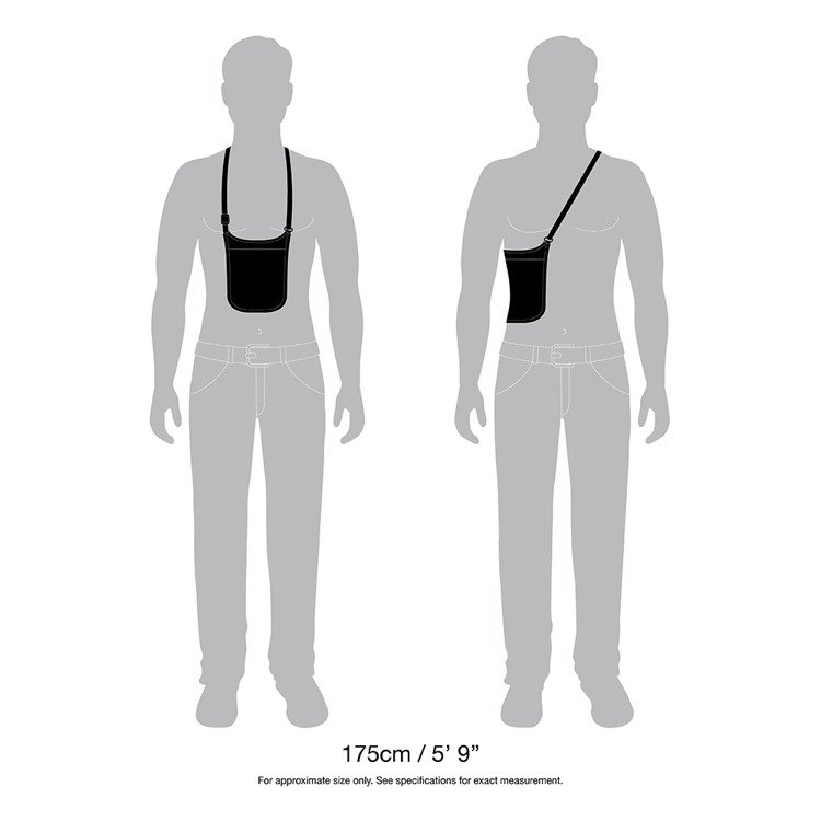 Image of Portfel na szyję RFID Pacsafe Coversafe V75 - szary