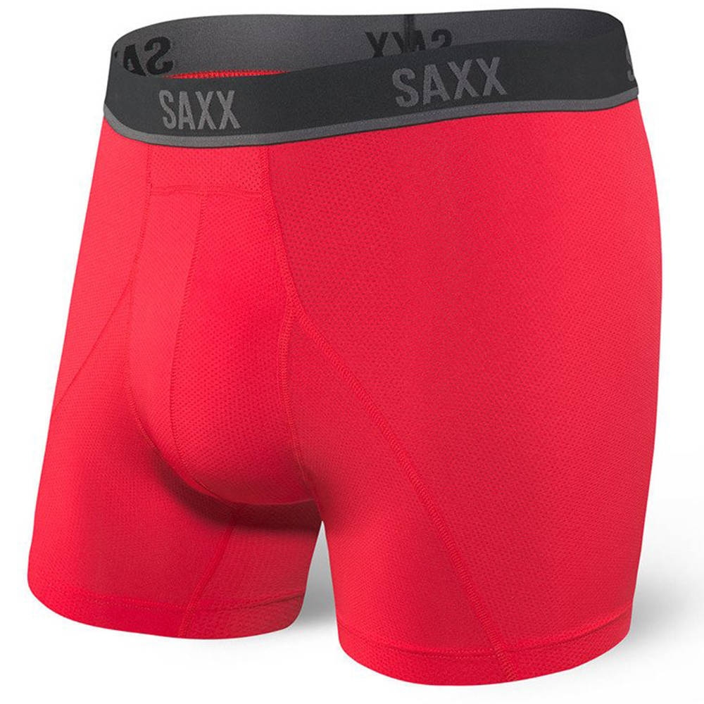 Image of Bokserki do biegania męskie sportowe SAXX KINETIC HD Boxer Brief - czerwone
