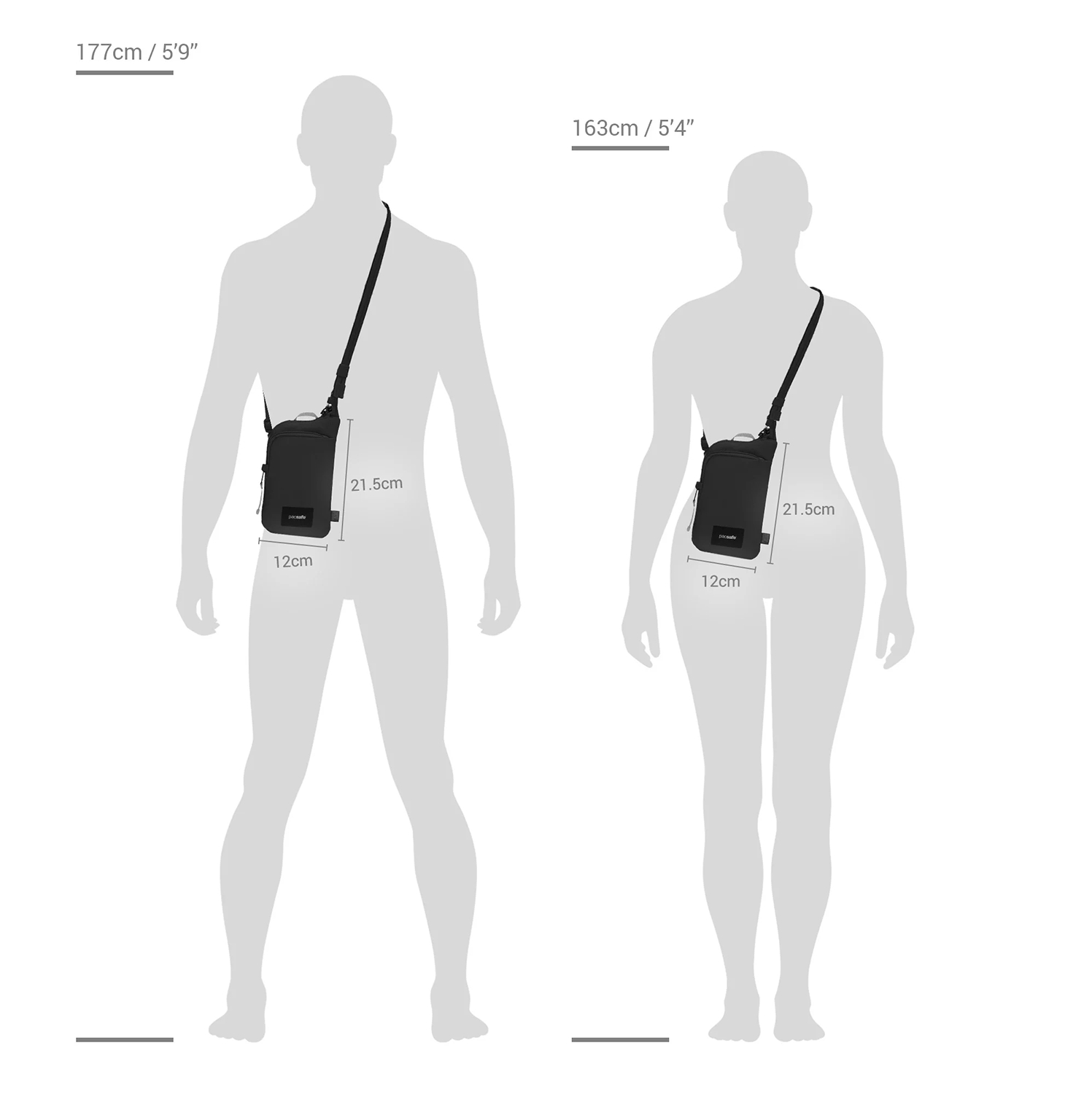 Image of Torba na ramię antykradzieżowa Pacsafe GO - czarny