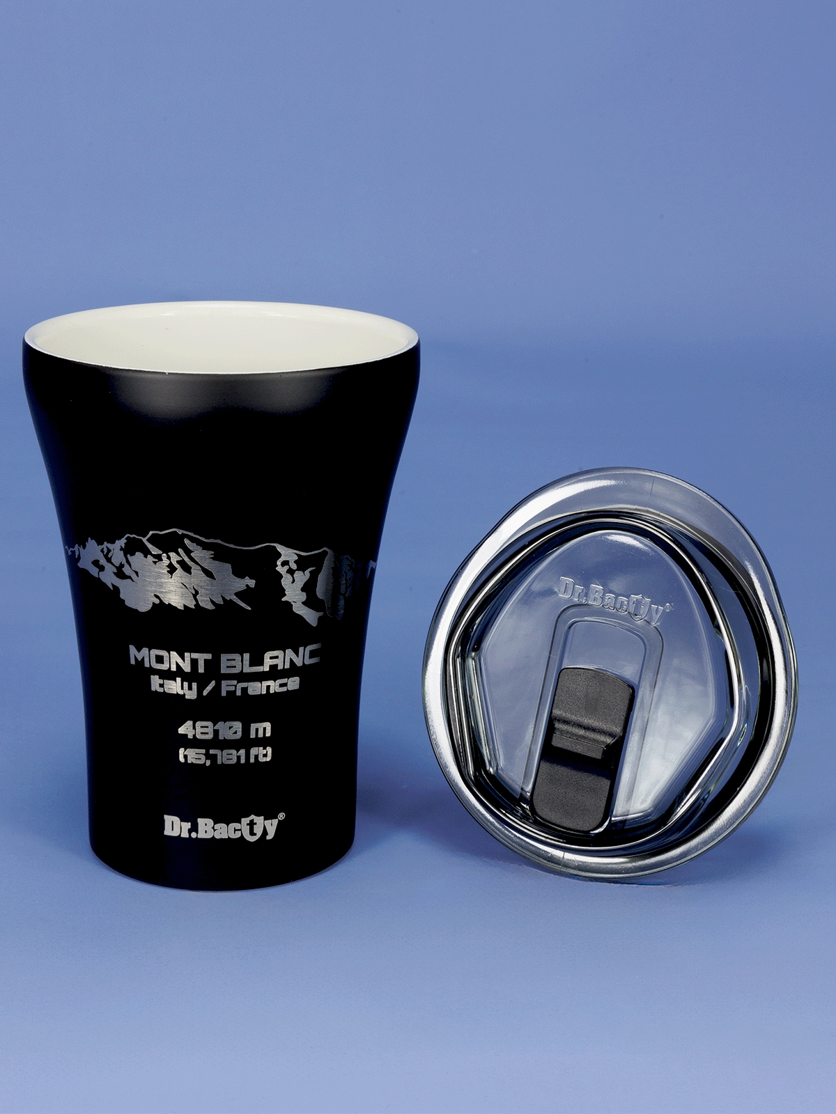 Image of Kubek termiczny do kawy Dr.Bacty Apollo - 227 ml - Mont Blanc - czarny