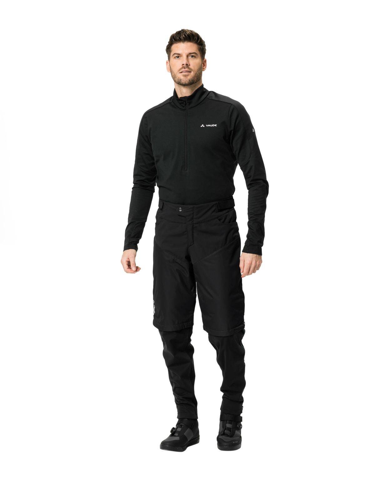 Image of Spodnie sportowe męskie 2 w 1 wielosezonowe Vaude Moab - czarne