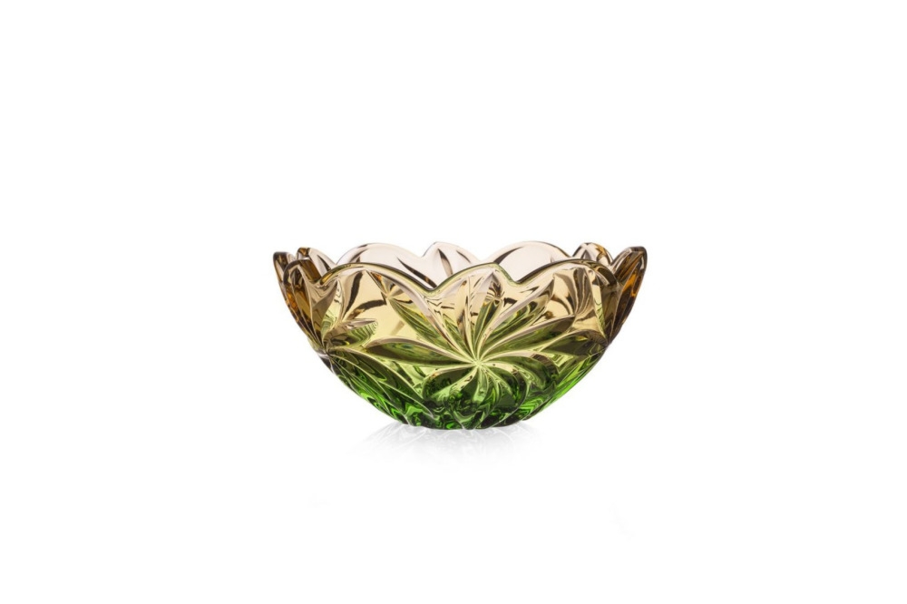 Misa kryształowa 28 cm - Flora Amber Green (526787)