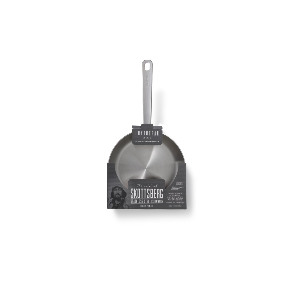 Skottsberg Patelnia ze stali nierdzewnej 24 cm + Skottsberg Olej do patelni 250 ml