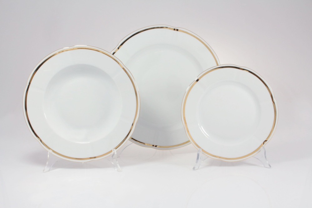 Zestaw talerzy dla 6 os. /18 cz�ci - E337 BOLERO Pas Z�ota