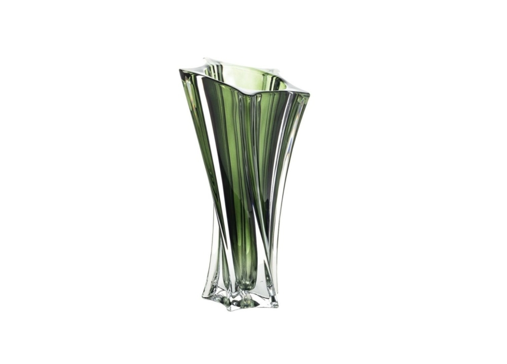 Wazon kryształowy 33 cm - Yoko Smokey Green (114976)