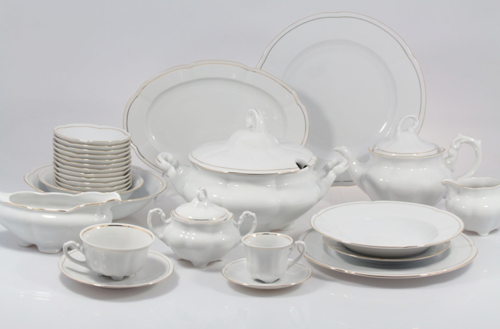 Serwis obiadowy dla 12 os./ 105 cz�ci - 3604 BOLERO + Zestaw sztu�c�w 24 szt. w kartoniku - 8410 PALMON