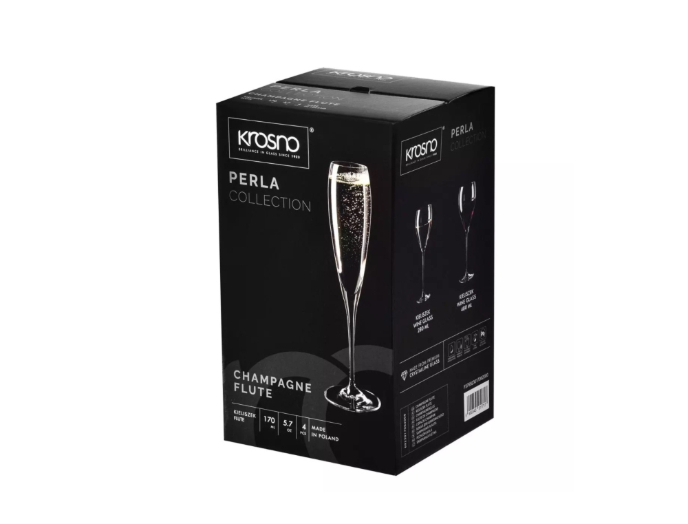 Kieliszki do szampana 170 ml / 4 szt.- Perla (6923)