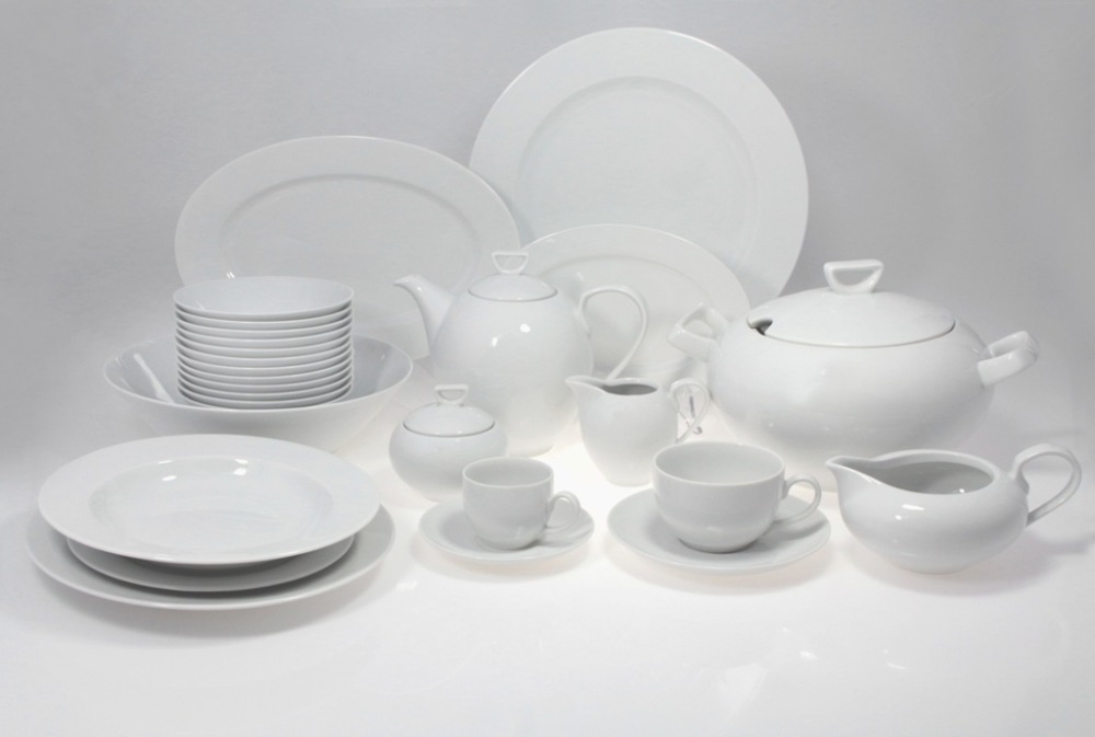 Serwis obiadowo-kawowy dla 12 os�b / 105 cz�ci - C000 YVETTE + Zestaw sztu�c�w 24 szt. w kartoniku - 8410 PALMON