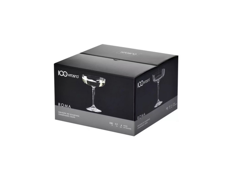 Kieliszki do szampana 230 ml / 4 szt. - Roma (C978)