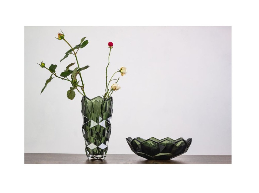 Misa kryształowa 33 cm - Lunar Smokey Green (836250)