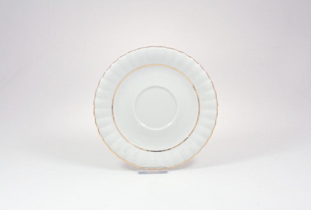 Filiżanka 0,40 l - B014 IWONA Złota linia + Spodek 16 cm / do filiżanki 0,4 l - B014 IWONA Złota linia