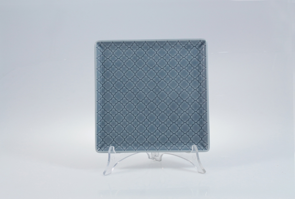 Talerz p�ytki / kwadratowy 17 cm - K90E MARRAKESZ (niebieski)