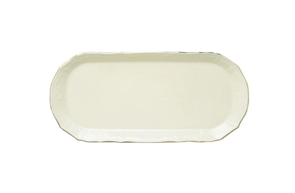 Taca prostokątna 37 cm - Bernadotte Ivory Gold (070698)