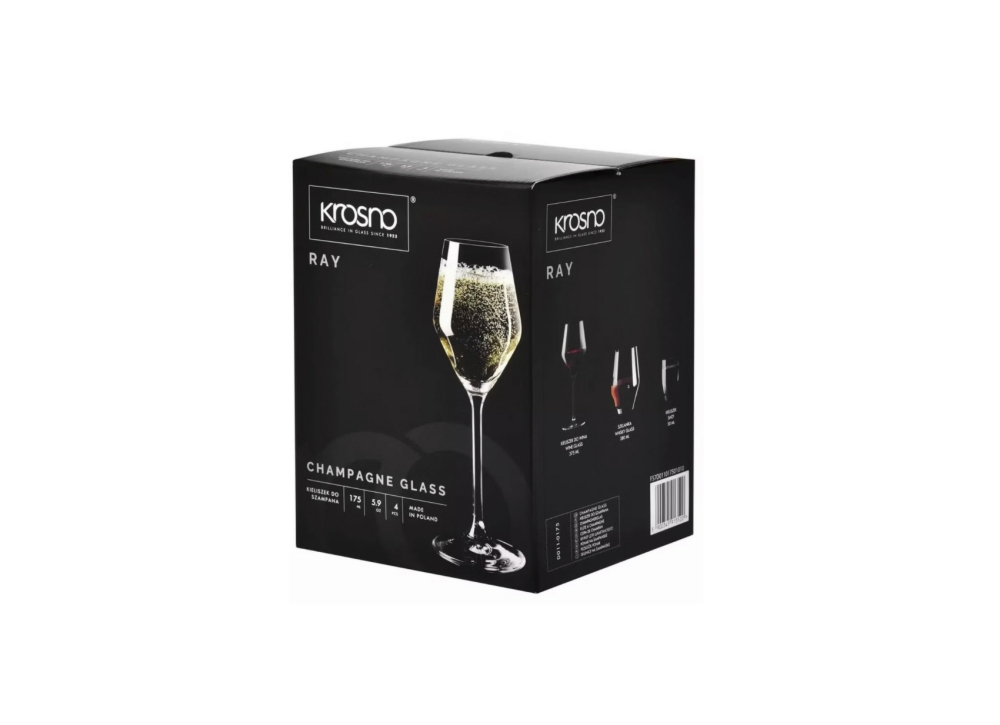 Kieliszki do szampana 175 ml / 4 szt. - RAY (D011)