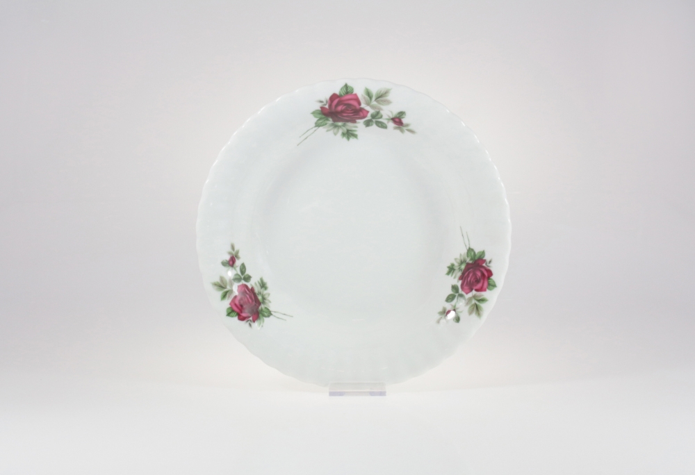 Talerz głęboki 22 cm - B826 IWONA Bordowa róża