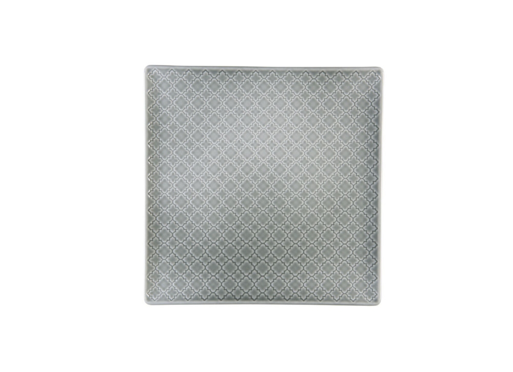 Talerz p�ytki / kwadratowy 25,5 cm - K10E MARRAKESZ (szary)