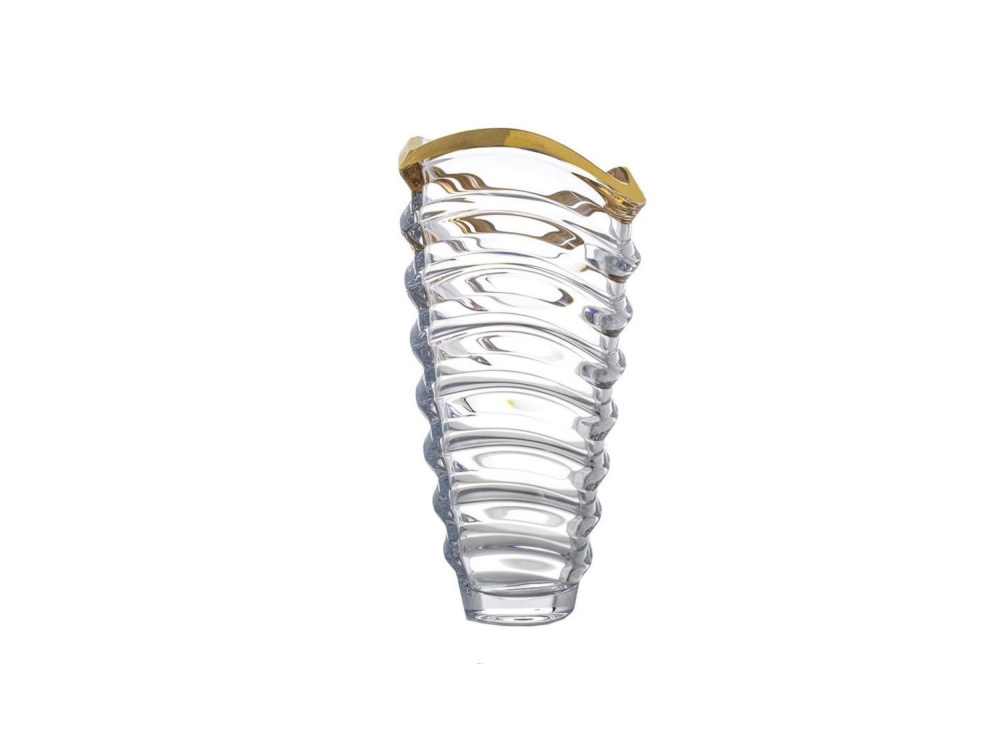 Wazon kryształowy 34 cm - WAVE GOLD