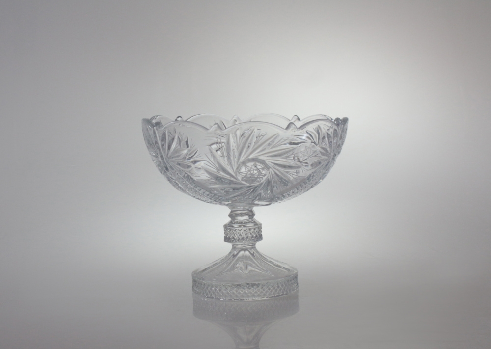 Owocarka kryształowa na nodze 22 cm - 15828 (200369)