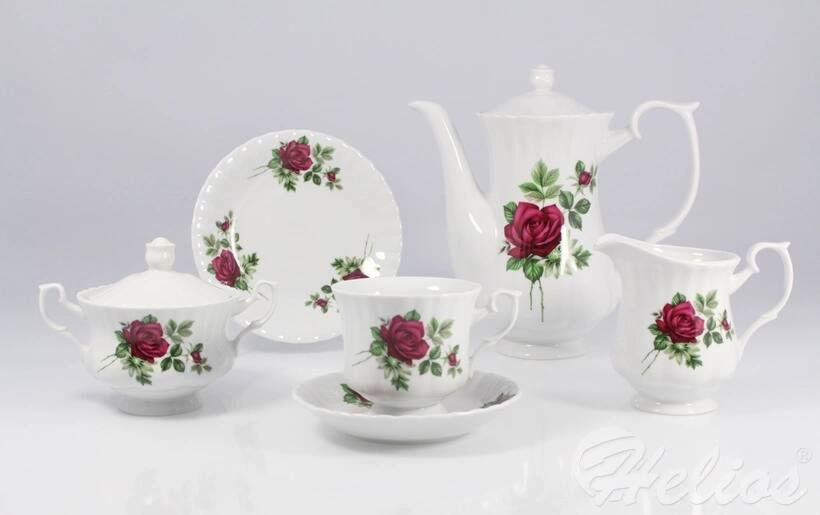 Garnitur do kawy na 12 os./ 27 cz�ci - B826 IWONA Bordowa r�a