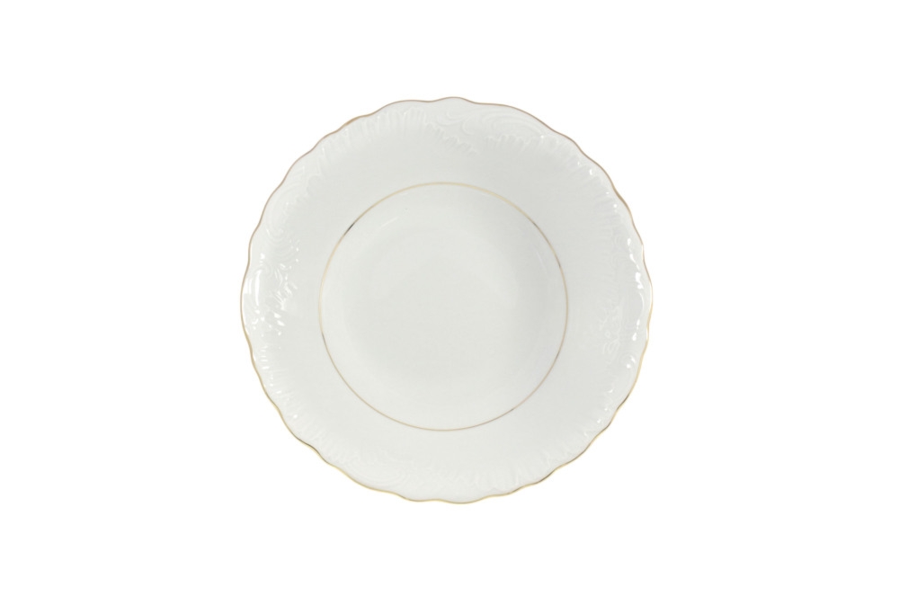 Salaterka okrągła 23 cm - 3604 ROCOCO Złoty pasek