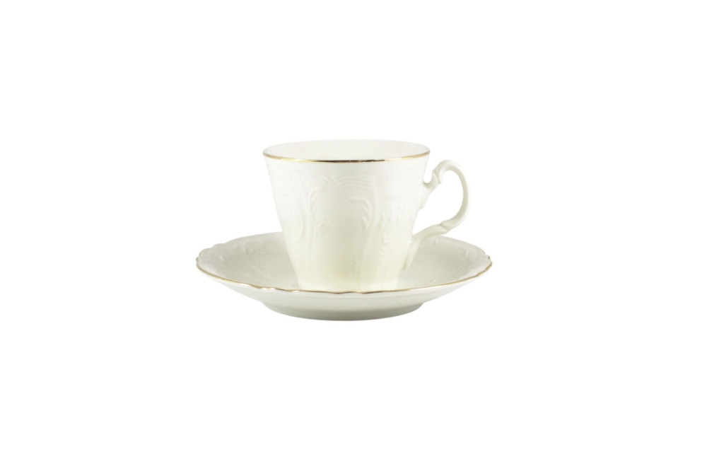 Filiżanka 240 ml ze spodkiem - Bernadotte Ivory Gold (383652)