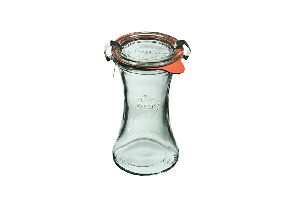 Słoiki z pokrywką, uszczelką i 2 zapinkami / 200 ml - WECK Deli (WE-995-60PUZ)