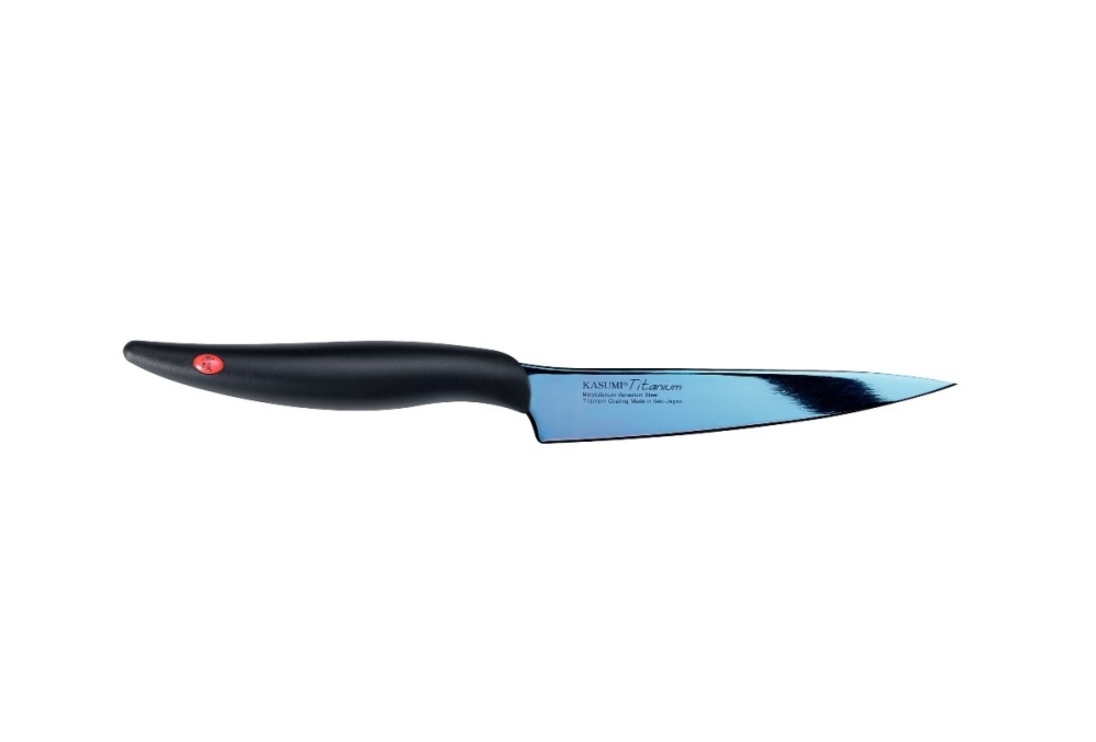 Kasumi Nóż uniwersalny kuty Titanium dł. 12 cm, niebieski (K-22012-B)