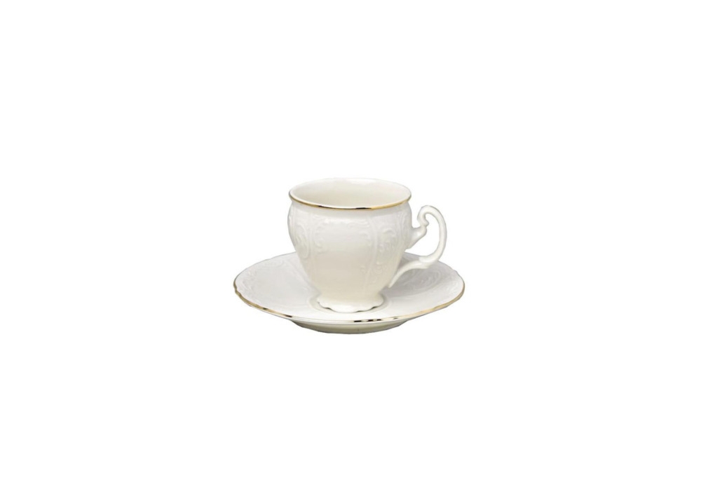 Filiżanka 90 ml ze spodkiem - Bernadotte Ivory Gold (406831)