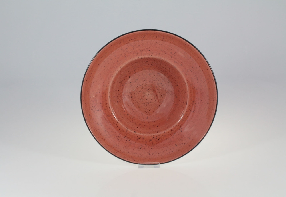 Talerz głęboki do pasty 26 cm - 6630W Kaszub (ceglasty/czarny)