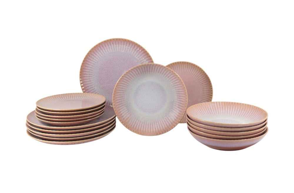 Zestaw talerzy dla 6 os. / 18 części - STONEWARE S011T Blush