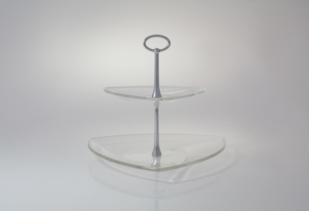 Patera szklana 2-pi�trowa / tr�jk�ty (481.923)
