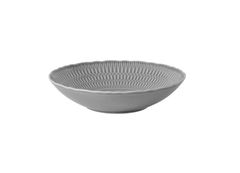 Talerz płytki 26 cm - SOFIA / LB01 Szara + Talerz głęboki 22 cm - SOFIA / LB01 Szara + Talerz płytki 21 cm - SOFIA / LB01 Szara