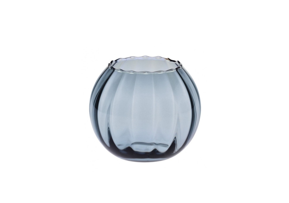 Wazon optyk pionowy 15,5 cm - Home&Living / Szaro-Niebieski (D059)