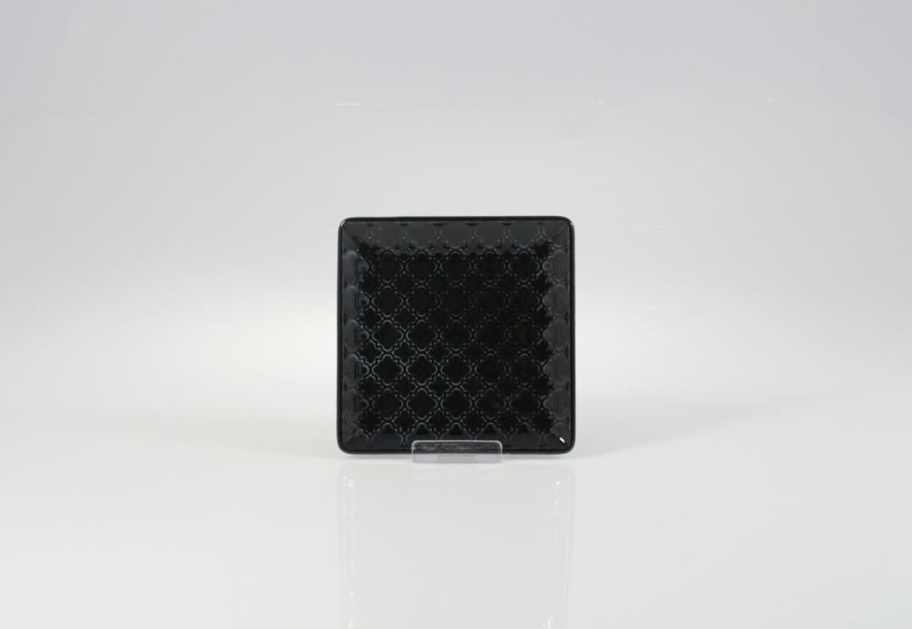 Talerz płytki / kwadratowy 11 cm - K80E MARRAKESZ (czarny)