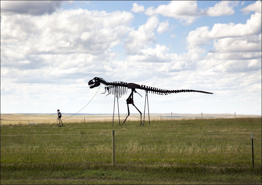 Image of Dinosaur in Porter Sculpture Park in South Dakota, Carol Highsmith - plakat Wymiar do wyboru: 100x70 cm