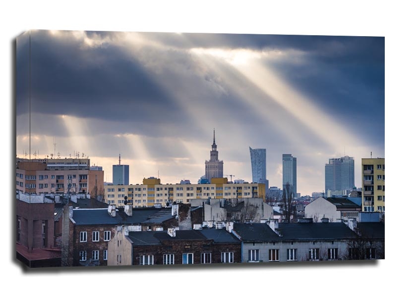 Image of Warszawa Objawienie Panorama Miasta - obraz na płótnie Wymiar do wyboru: 120x90 cm