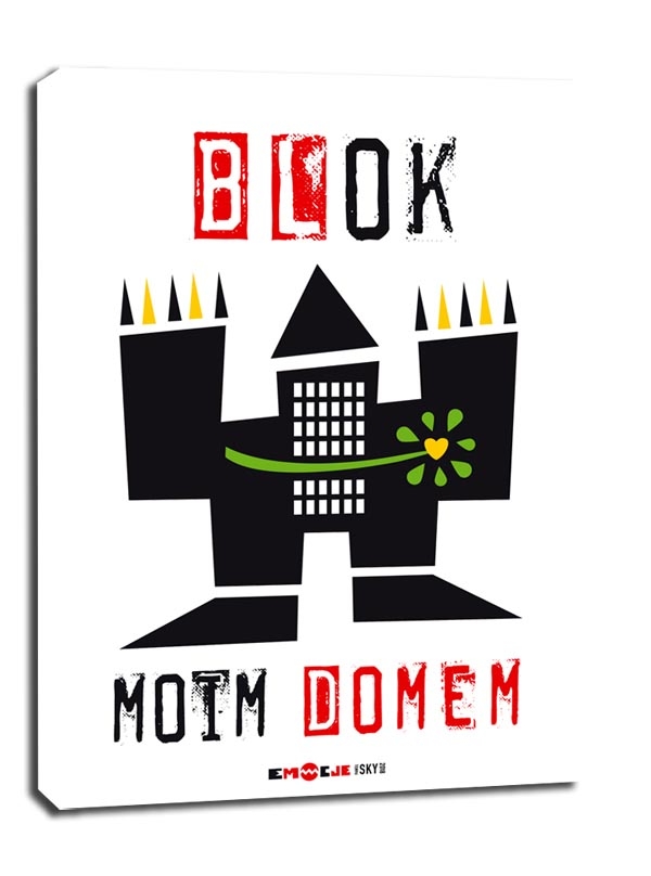 Image of blok moim domem (a klatka przedpokojem) - obraz na płótnie Wymiar do wyboru: 61x91,5 cm