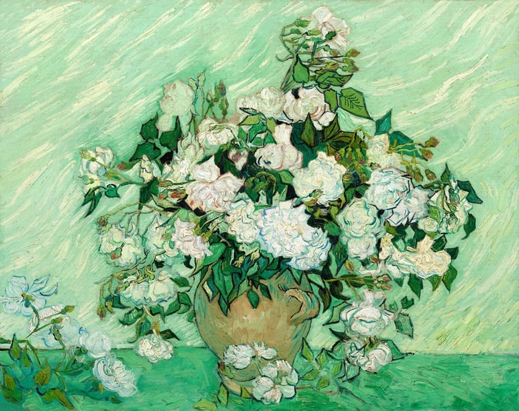 Image of Roses 1890, Vincent van Gogh - plakat Wymiar do wyboru: 29,7x21 cm