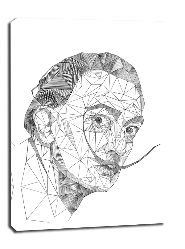 Image of Geometryczny Salvador Dali - obraz na płótnie Wymiar do wyboru: 20x30 cm