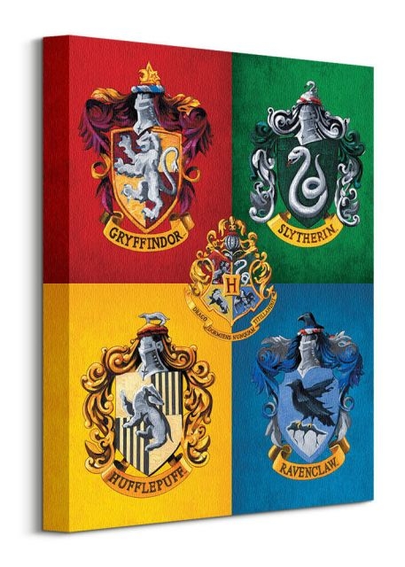 Image of Harry Potter Colourful Crests - obraz na płótnie