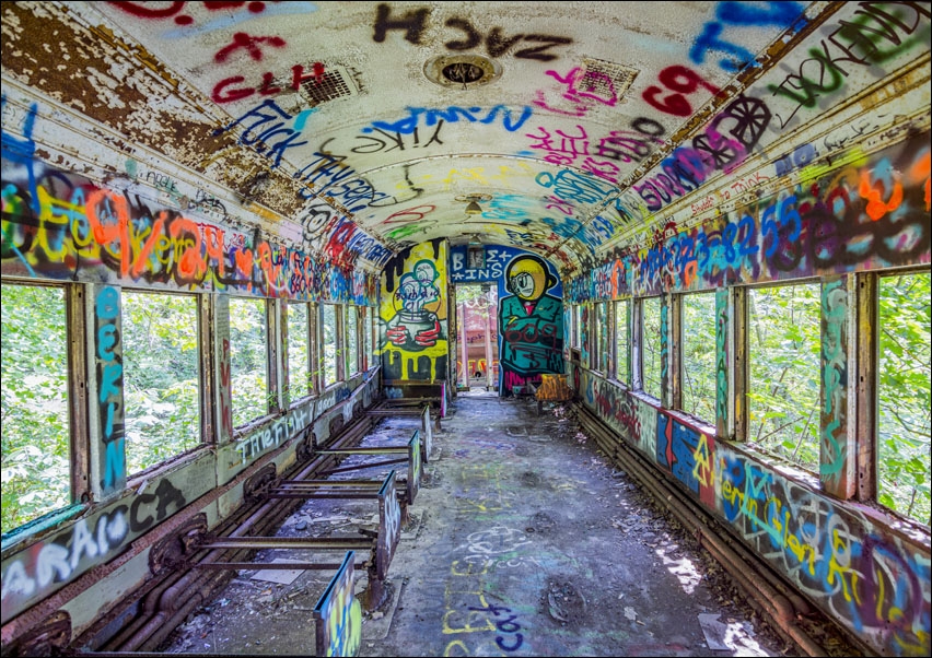 Image of Abandoned passenger train car in Lambertville, New Jersey, Carol Highsmith - plakat Wymiar do wyboru: 100x70 cm