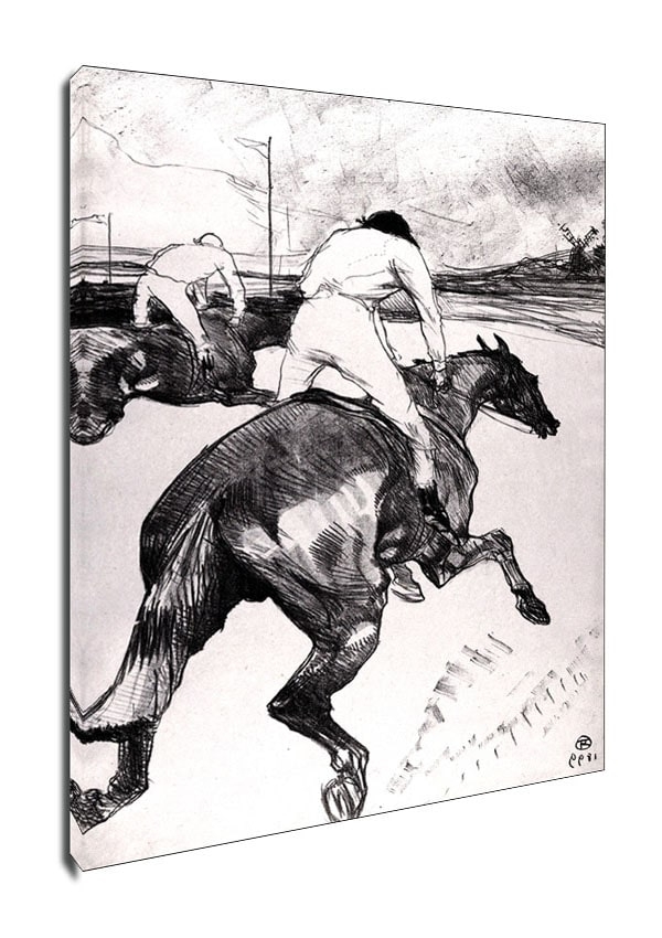 Image of The Jockey sketch, Henri de Toulouse-Lautrec - obraz na płótnie Wymiar do wyboru: 30x40 cm