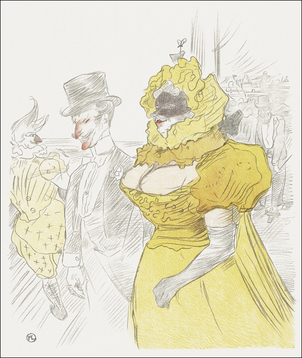 Image of Affiche Au Bal des Etudiants, Henri De Toulouse-Lautrec - plakat Wymiar do wyboru: 30x40 cm