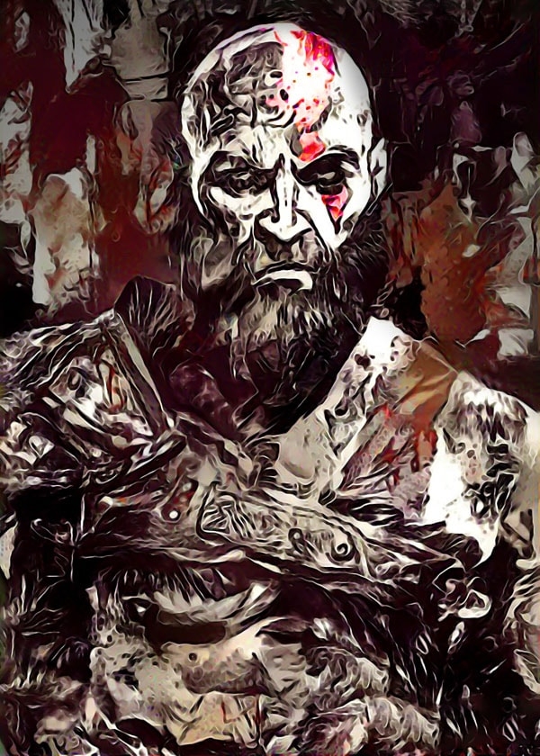 Image of Legends of Bedlam - Kratos, God of War - plakat Wymiar do wyboru: 40x50 cm