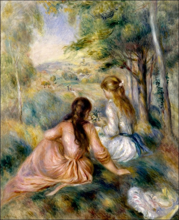 Image of In the Meadow, Auguste Renoir - plakat Wymiar do wyboru: 40x50 cm