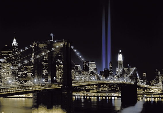 Image of Nowy Jork WTC i Brooklyn Bridge - fototapeta